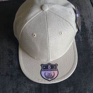 Man's Cap K B Preminum Solid Fitted Baseball Cap Hat Flat Bill/ RrimTruckerXXL8